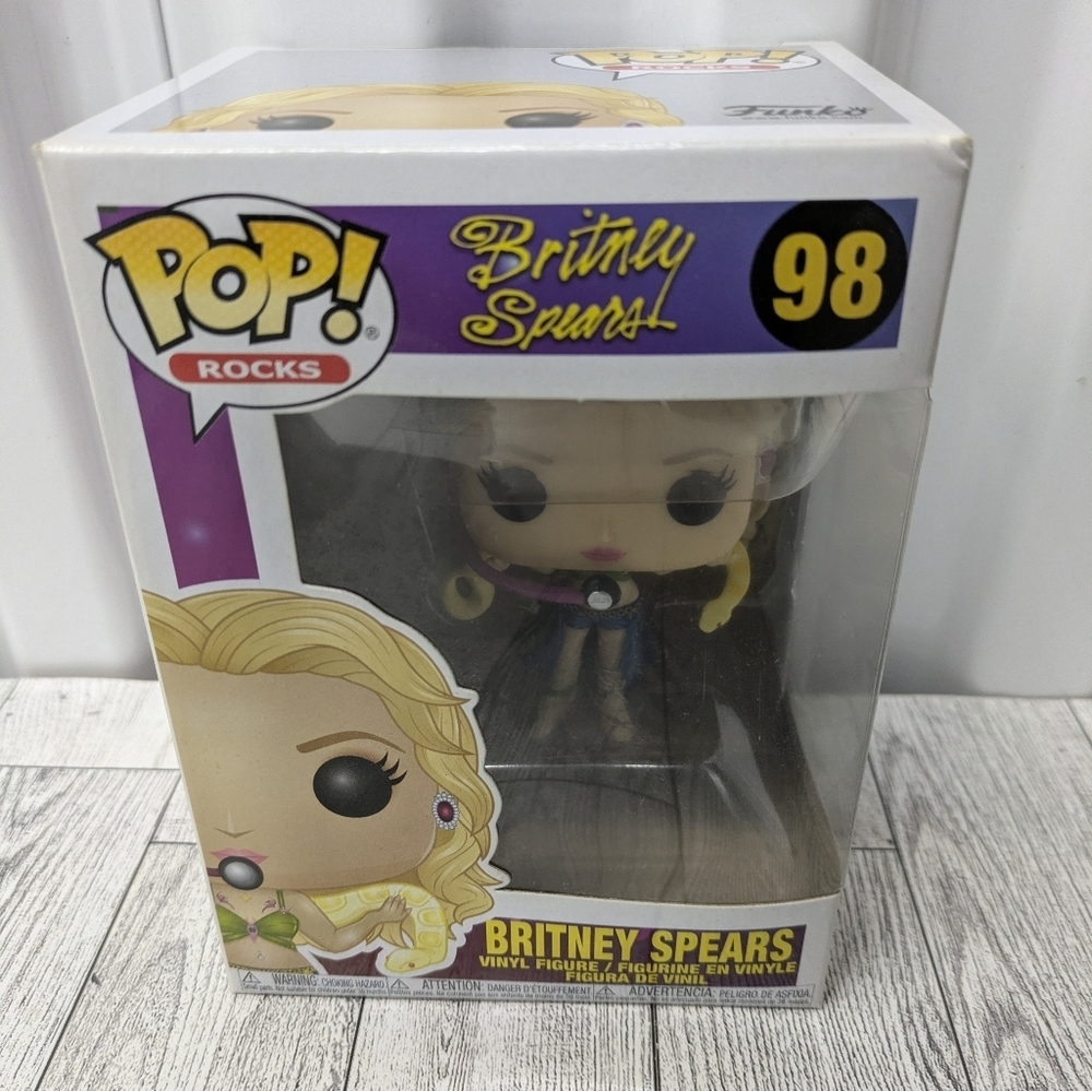 Funko Pop 98 Rocks Britney Spears Figure with Blonde and Black
